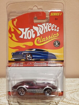 Hot Wheels Classics Series 1 - #17/25 - Corvette Stingray, purple