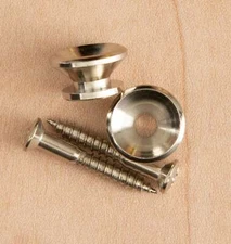 Genuine Tone Ninja Strap Buttons, (2) with screws, Nickel