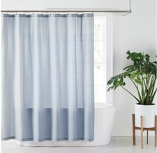 Nestwell 72-Inch x 72-Inch Solid Hemp Shower Curtain in Light Blue Fog