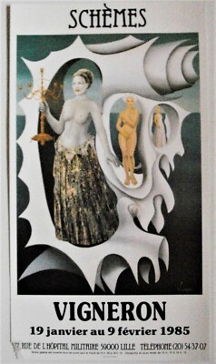 Poster VIGNERON 1985 exhibition gallery schemes