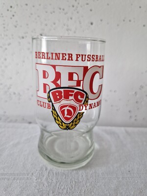 BFC Dynamo Berlin Glas DDR Liga Rekordmeister Trinkglas Bierglas 11,5cm Fußball 