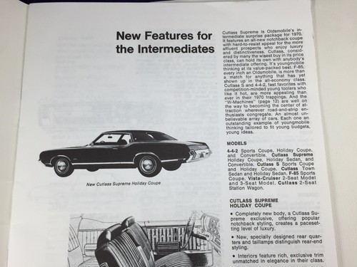 Manual de especificaciones y características F85 F-85 442 Cutlass Rallye 350 - Imagen 3 de 3