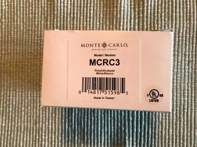 Monte Carlo Fans MCRC3 Accessory - Hard Wired Wall Remote Control/Receiver