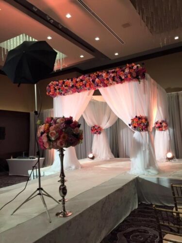 Pannello drappeggio trasparente tessuto chiffon voile largo 12 iarde 120" matrimonio USA - Foto 3 di 5