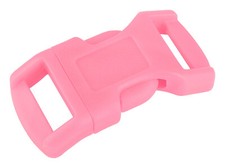 100 - 1/2 Inch Pink Economy Contoured Side Release Plastic Buckle Closeout