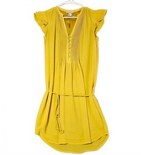H&M Yellow Size 6 Dress Women's Cinch Waist Lightweight Casual Breezey Beach