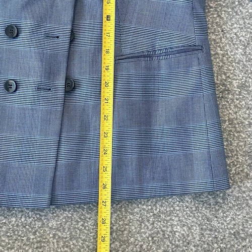 Hugo Boss Womens Blazer Glen Plaid Blue Double Breasted Jelaya Size US 14 - Picture 5 of 13