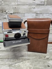 Vintage Polaroid SX-70 Land Camera Original Model w/ Brown Leather Case -