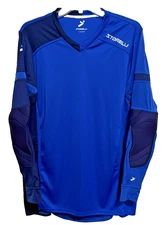 Storelli Men's ExoShield Gladiator Large Blue  Goalie Jersey Padded Elbows