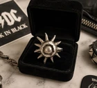 Vintage Sterling Silver Sunburst Ring Gothic Statement Spiked Design
