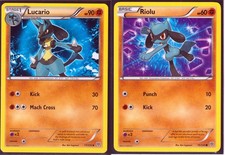 2012 POKEMON RARE LUCARIO 77/135 & RIOLU 75/135 - PLASMA STORM - REGULAR NM on eBay