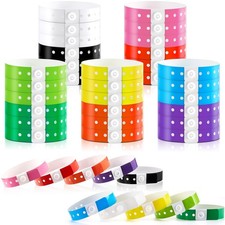 Henoyso 600 Pcs Plastic Wristbands for Events Vinyl Wristband Plastic Bracelet f