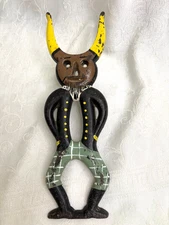 Vintage Virginia Metalcrafters Painted Cast Iron Devil Boot Jack