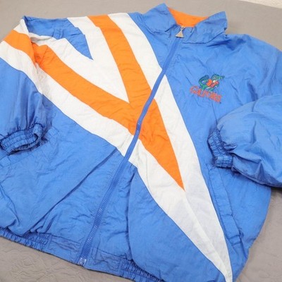 Vintage Florida Gators Jacket Mens Large Blue Windbreaker Zip College Bolt Shark