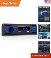 Single DIN Car Stereo with Bluetooth  FM Radio for Music Enthusiasts