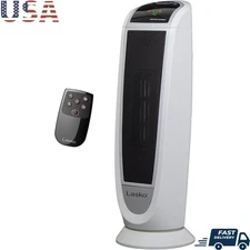 Electric Space Heater 1500W Remote Control 2 Heat Settings Oscillation Timer New