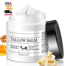Grass-Fed Beef Tallow for Skin, Organic Beef Tallow for Face 4 Oz., Whipped Tall