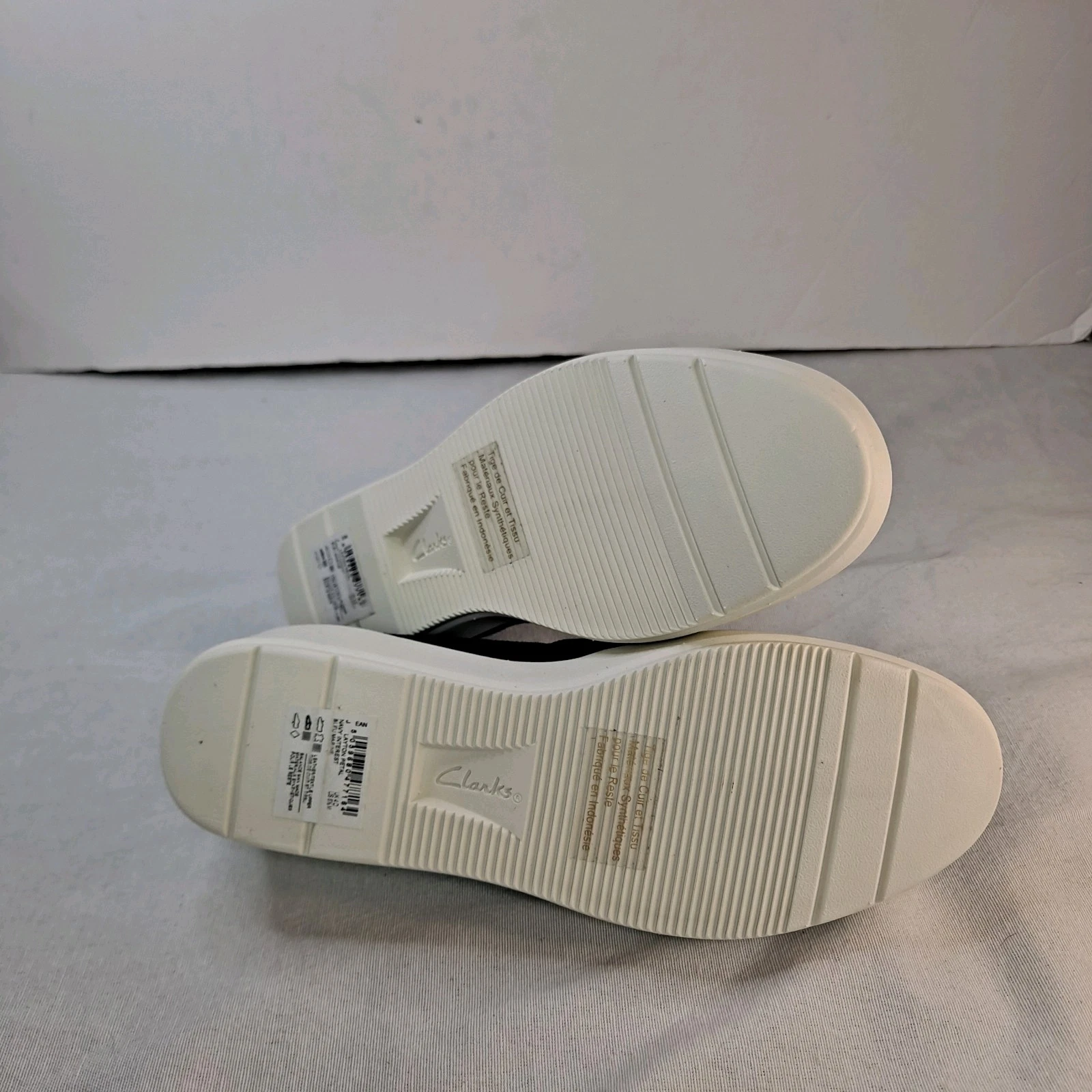 Scarpe sneakers Clarks Layton Petal slip on donna 7 5M tomaia tessuto scamosciato navy