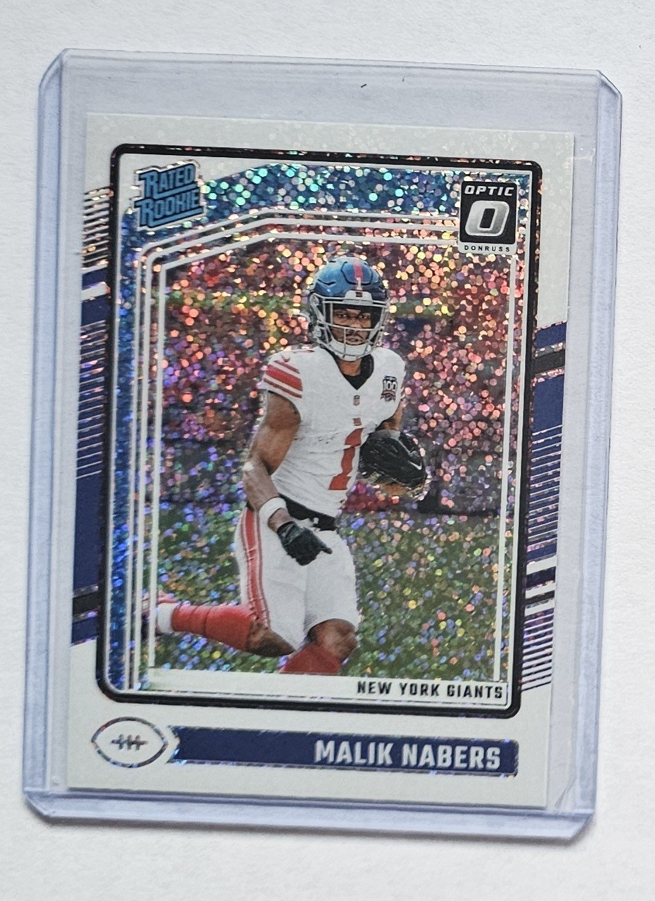 2024 Donruss Optic Malik Nabers White Sparkle Rated Rookie #271 SSP Giants
