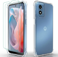 For Motorola Moto G Play 2024 4G Case w/ Screen Protector  Military Grade Cover
