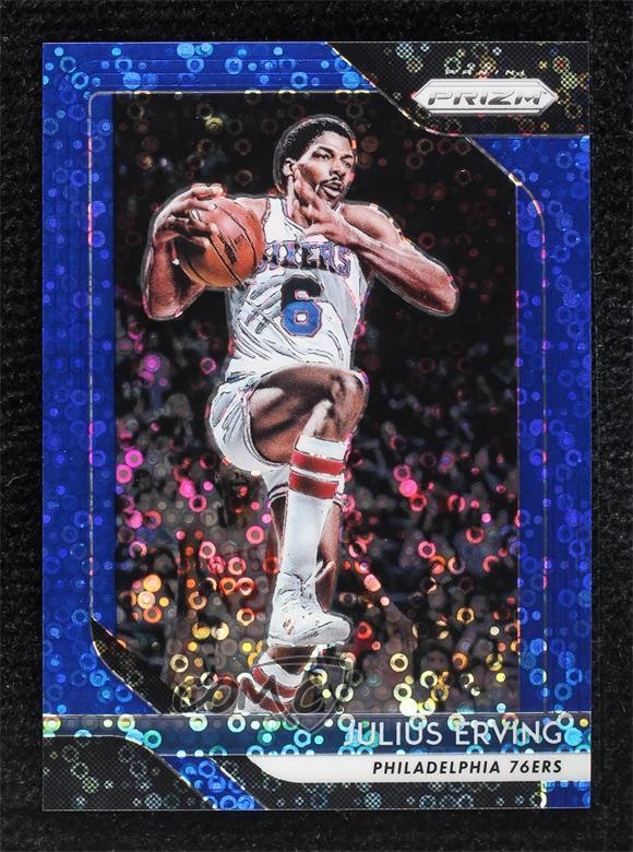 2018-19 Panini Prizm Fast Break Blue Prizm 15/175 Julius Erving #95 HOF