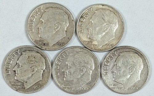 Roosevelt Silber Groschen 5 verschiedene Datteln