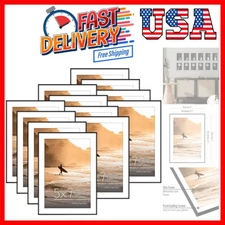 Front Loading 5x7 Picture Frame with Shatter-Resistant Glass - Set of 12 - Us...