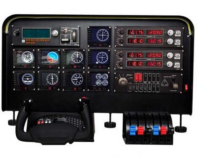 Meza Flight Simulator Cockpit Panel Kit for Logitech Honeycomb Yokes