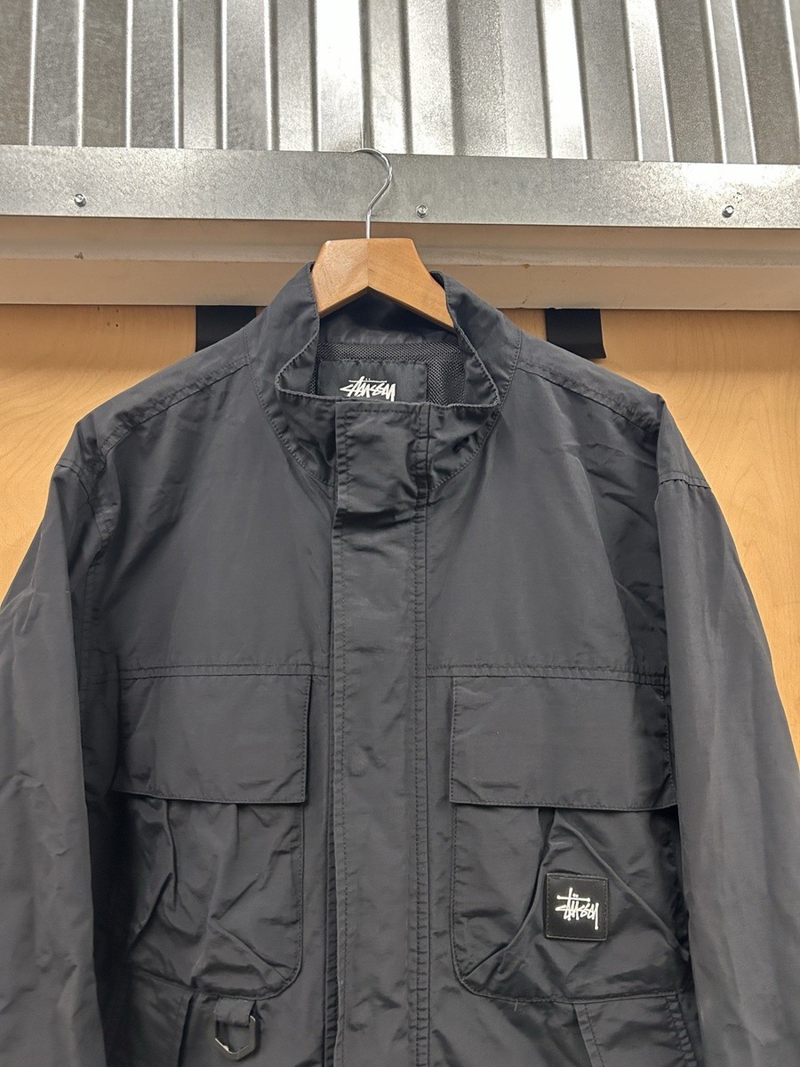 90s Stussy Archive Utility Cargo 希少 STUSSY Cargo Technical Jacket Mens Size Large Gorpcore Military