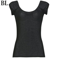 Wacoal Cotton-Blend Sweat Pad Cool French Sleeve Top M/L