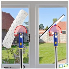 Glass Cleaner Tool Set with Squeegee & Microfiber Pads