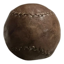 Antique Circa 1880's Brown Leather Lemo Peel Era Figure Eight Baseball Early Old