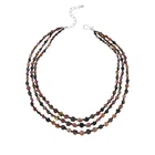 Jay King Sterling Silver Multicolor Tourmaline & Black Spinel 3-Strand