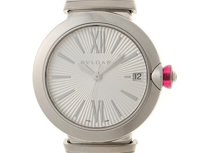 BVLGARI WATCH LUCEA LU33C6SSD SILVER DIAL STAINLESS STEEL AUTOMATIC DATE WOMEN'S