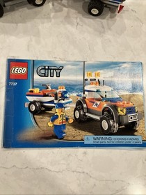 LEGO City: Coast Guard 4WD & Jet Scooter 7737, 95% Complete w Instructions