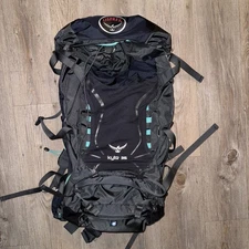 Osprey Kyte 36 Hiking Backpack Black & Blue Hiking Backpacking Lightweight New