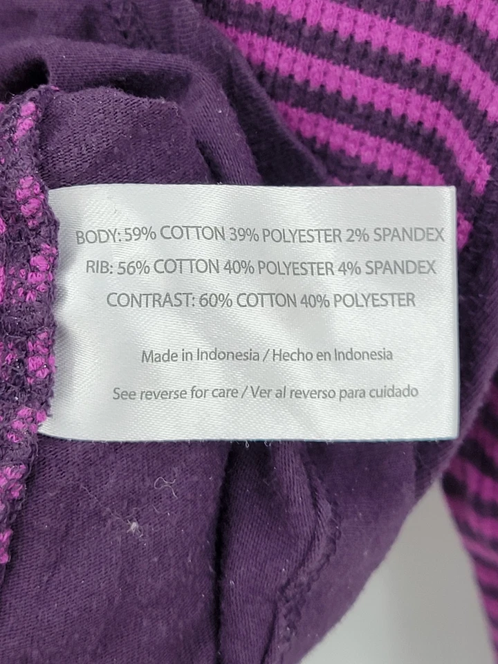 Top Eddie Bauer para mujer XXL púrpura rosa rayas cuello embudo atletismo pulóver Foto 4 de 4