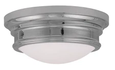 Livex Lighting 7343 Chrome 6.5"H Flush Mount Ceiling Fixture With 3-Lights