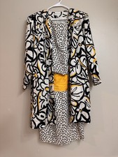 PCS SALE!! Vintage Andrea Jovine 100% Silk Blazer And Dress Set Sz 12