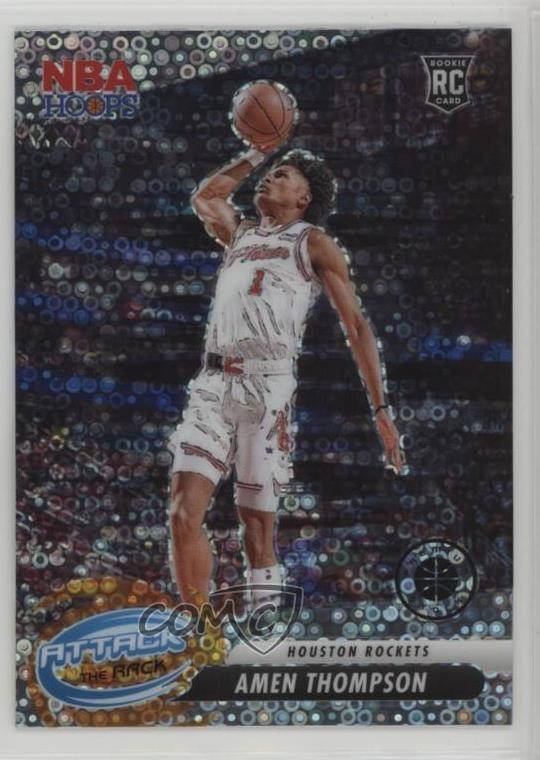2023 NBA Hoops Premium Stock Attack The Rack Disco Prizm Amen Thompson Rookie RC