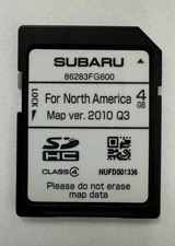 2012 2013 Impreza WRX STI DIVX Navigation DATA SD Card North Amer Map 86283FG600