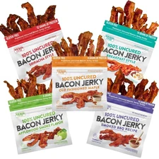 Wicked Cutz Premium Uncured Tender Bacon Jerky, High Quality Natural Smoked 