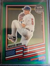 2026 Panini-USA Baseball Stars & Stripes Mateo Mier Green Prizm #43