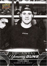 2023-24 Upper Deck Extended - Canvas Young Guns Tyler Angle #C388 Black & White