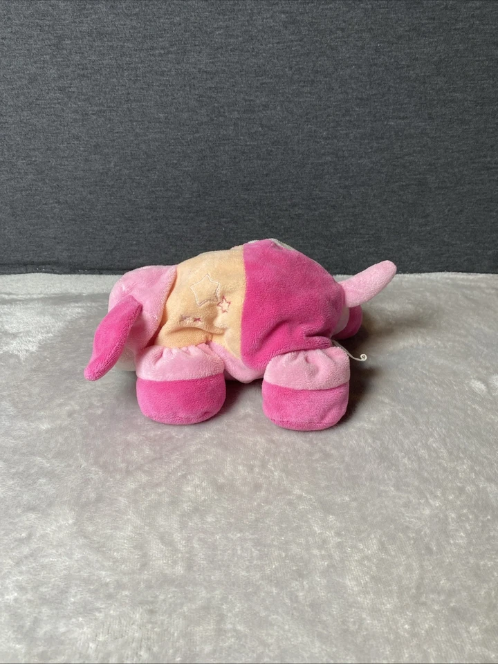 Juguete sensorial Kellytoy perro sonajero rosa bloques de color estrellas arrugadas 9"L Lovey Foto 2 de 4