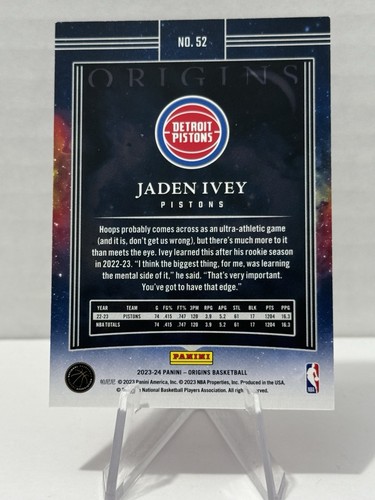 ๐ฅ JADEN IVEY DETROIT PISTONS * 2023-24 Panini Origins - PINK #โd /60๐ฅ - Picture 4 of 4