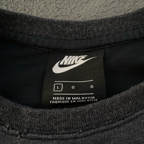 Boys NIKE L Shirt Greys/White Pullover Long Sleeve Warm LOGO Great Shape - Picture 4 of 5