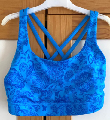 Lululemon Energy Damen Sport BH blau Paisley Größe XS