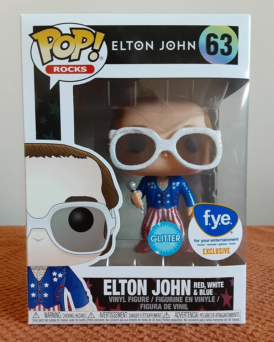 Funko Pop Elton John 63 Glitter FYE Exclusive
