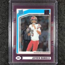 2024 Clearly Donruss Football JAYDEN DANIELS Rated Rookie Purple 30/75 #52